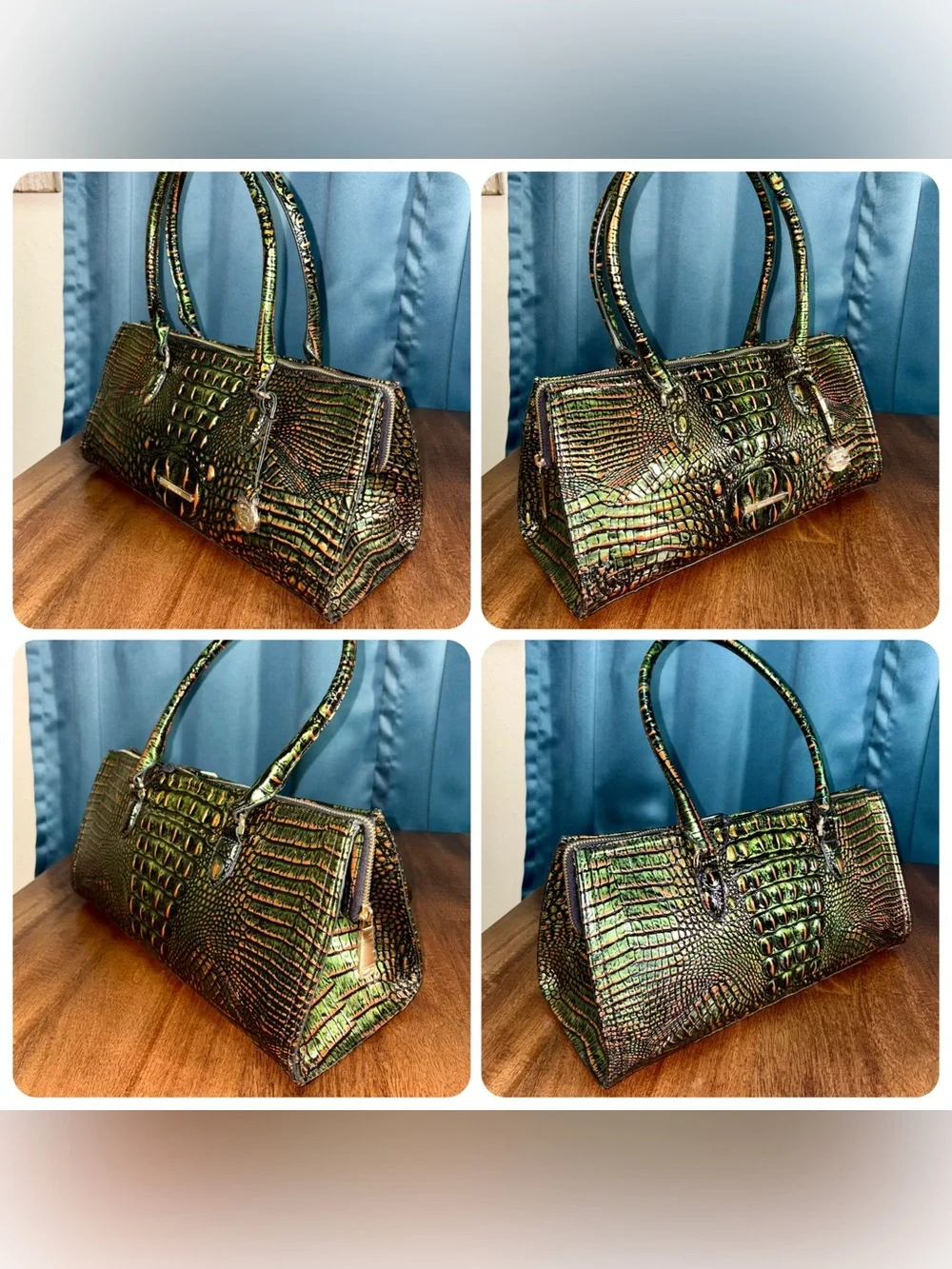 Brahmin NWT Sophia & Veronica - Samba Melbourne - Deep Green & Copper